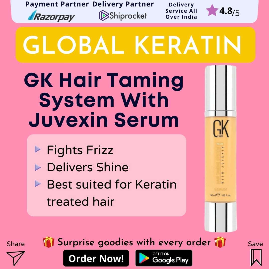 GK Hairs AntiFrizz Hair Serum Repairs and Thickens Hair