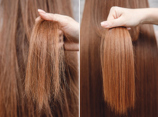 keratin treated hair