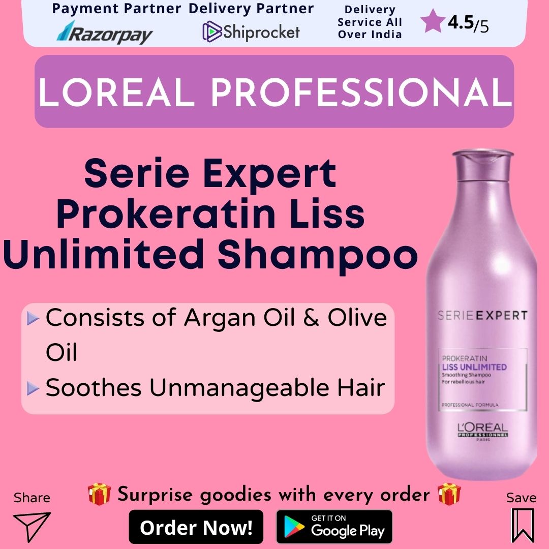 LOreal Paris Serie Expert Prokeratin Liss Unlimited Shampoo (300ml)