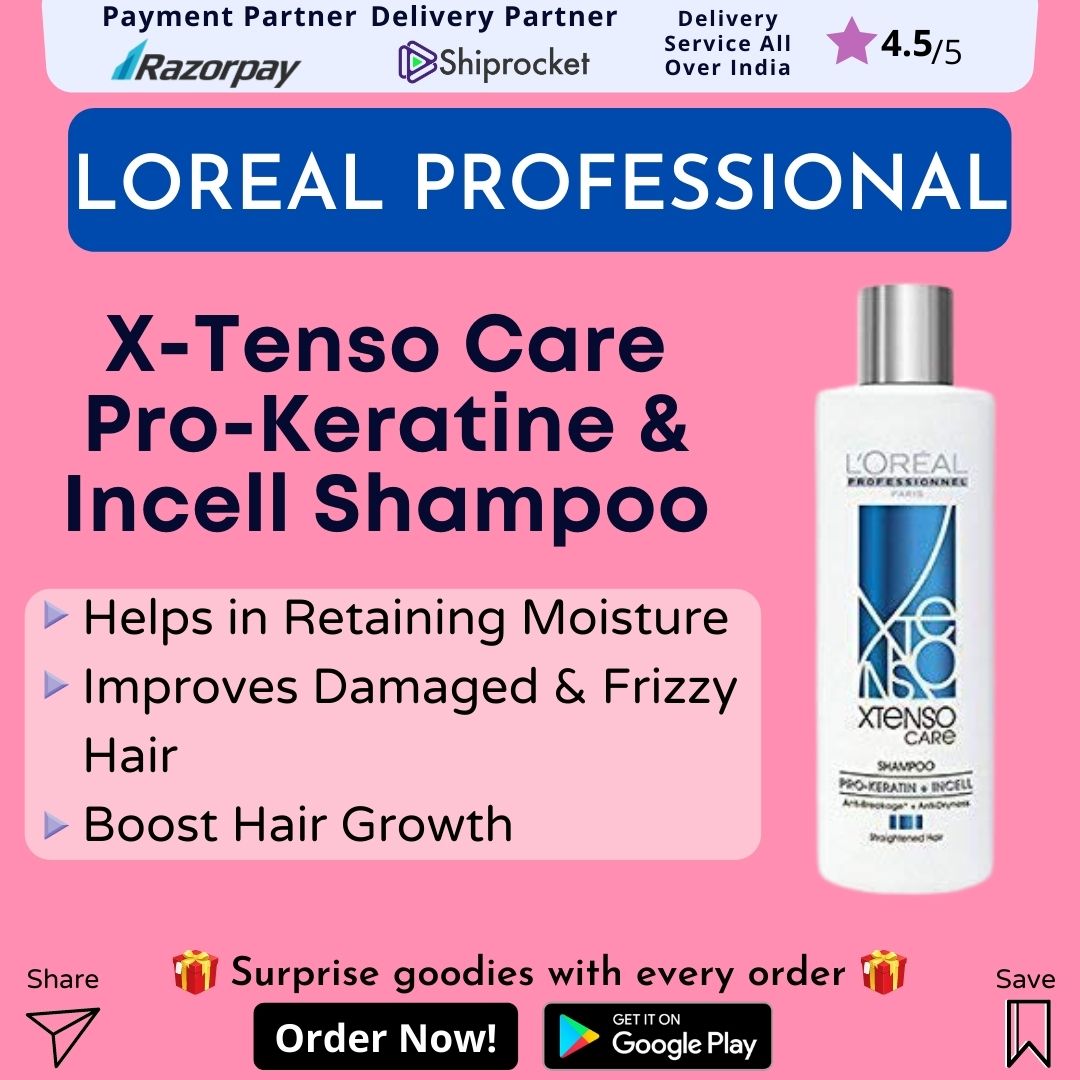 LOreal Professionnel XTenso Care Pro-Keratin and Incell Shampoo 250ml & Masque 196g Combo